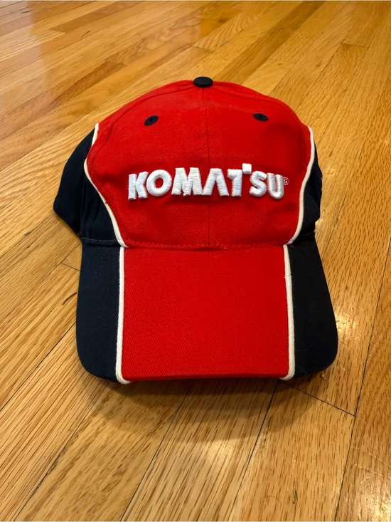 Komatsu Red and Black Embroidered Logo Racing Hat